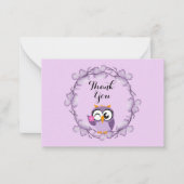 カワイイフクロウありがとう  ノートカード (正面)