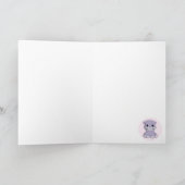 カワイイベビーのヒッポ子供の誕生日カード カード (内部)