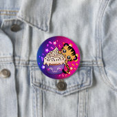 カワイイベビータイガーとコズミックスターカップケーキ 缶バッジ (インサイチュ)