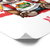 カワイイベビーラクーン名前をカスタムする ポスター (角)