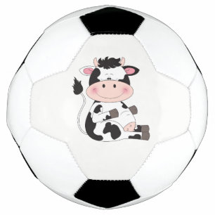 カワイイベビー牛漫画 サッカーボール