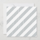 カワイイボーイボウタイライトグレーのストライプ 招待状 (裏面)