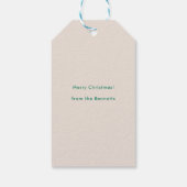 カワイイメリー&ブライト紙吹雪ピンクホリデー ギフトタグ (裏面)