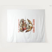 カワイイユニーク&バモダンニーラビットバレエ&バレリ タペストリー (正面(横))