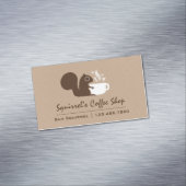 カワイイリスとコーヒー マグネット名刺 (インサイチュ)