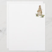 カワイイヴィンテージうさぎニンジン付きバニーのノート (正面/裏面)