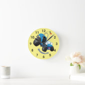 カワイイ乳母車オフロード車アニメ ラウンド壁時計 (ホーム)