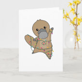 カワイイ動物のクリスマス タベス スイートアニマル カード (黄色い花)