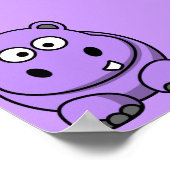 カワイイ可愛い紫フレンドリー色 ポスター (角)