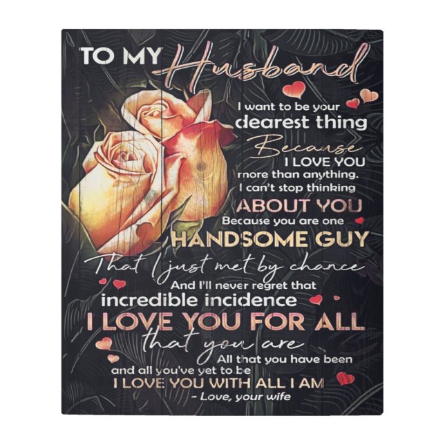 カワイイ夫への手紙 |ファミリの装飾 | メタルプリント (正面)