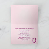 カワイイ女性のカーボーイラッソガールの誕生日パーティー招待状 招待状 (内部)