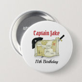 カワイイ子供の誕生日パーティー海賊有利カスタム 缶バッジ (正面&裏面)