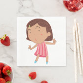 カワイイ小さな女の子紙ナプキンス スタンダードランチョンナプキン (インサイチュ)