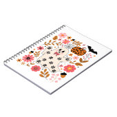 カワイイ幽霊カボチャフローラ 不気味 ノートブック (左側)