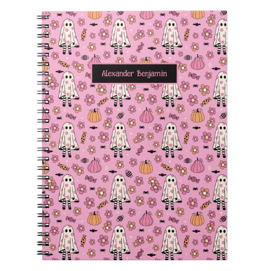 カワイイ幽霊パンプキンハロウィーン ノートブック (正面)