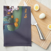 カワイイ幽霊パンプキ幽霊のよく出るンズハウスハロウィーン キッチンタオル (四つ折り)