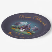 カワイイ幽霊パンプキ幽霊のよく出るンズハウスハロウィーン ペーパープレート (アングル)