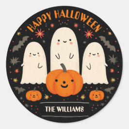カワイイ幽霊&パンプキンハロウィーン ラウンドシール