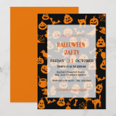 カワイイ幽霊&パンプキンハロウィーン 招待状 (正面/裏面)