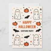 カワイイ幽霊&パンプキンハロウィーン 招待状 (正面)