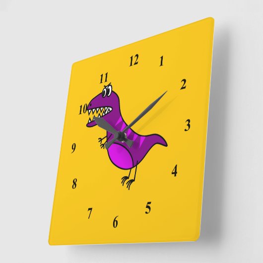 カワイイ怒タリア スクエア壁時計 (傾斜)