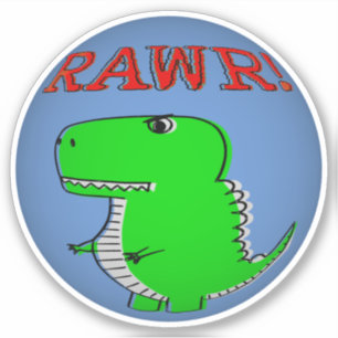 カワイイ怒トマンガTレックスRAWR シール