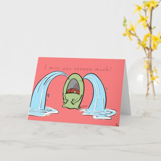 カワイイ恋しく思のカード カード (黄色い花)