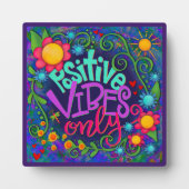 カワイイ感動的おもしろい前向きビーブズのみ引用文 フォトプラーク (正面)