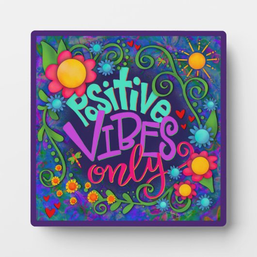 カワイイ感動的おもしろい前向きビーブズのみ引用文 フォトプラーク (正面)