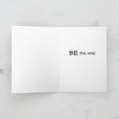 カワイイ感動的ーな「Always One」漫画挨拶 カード (内部)