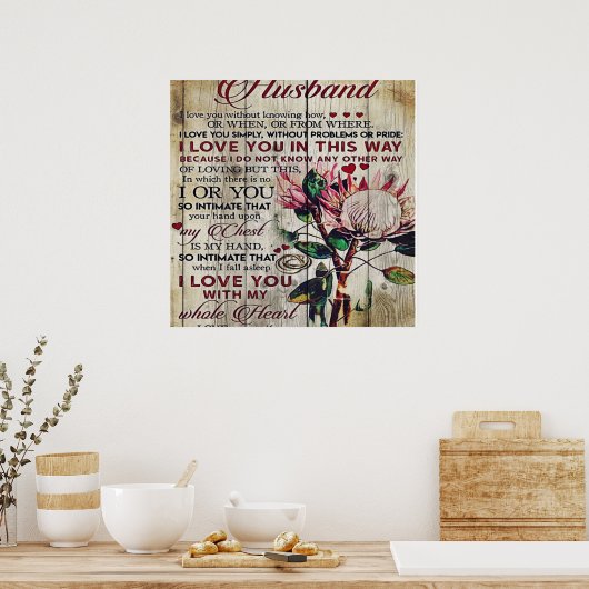 カワイイ手紙 |ラブリーギフト |父の日 ポスター (キッチン)