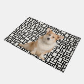 カワイイ抽象芸術コルギ ドアマット (アングル)