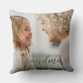 カワイイ最高のーおばあちゃんエバー緑のハート装飾用クッション クッション (裏面)