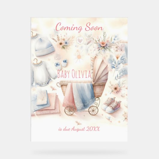 カワイイ来ズ近日発表招待状 アクリルサイン (正面)