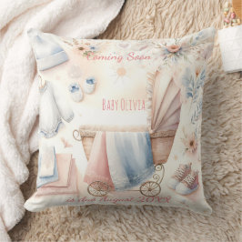 カワイイ来ズ近日発表招待状 クッション