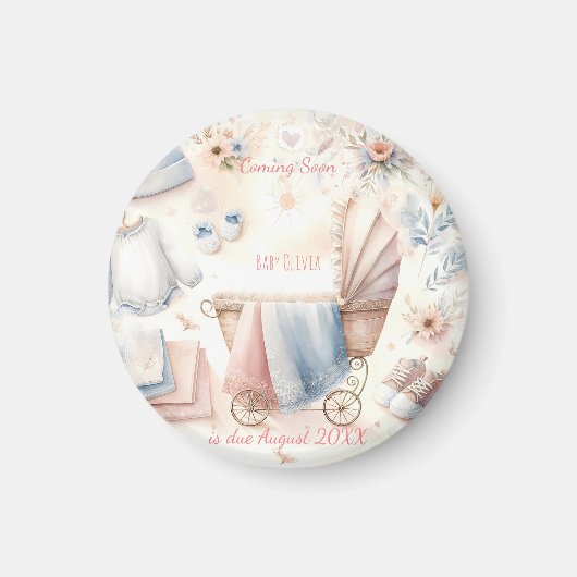 カワイイ来ズ近日発表招待状 マグネット (正面)