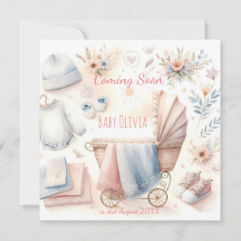 カワイイ来ズ近日発表招待状 招待状