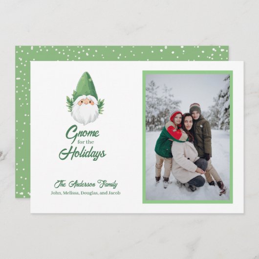 カワイイ格言for the HolidaysファミリーフォトホリデイC シーズンカード (正面/裏面)