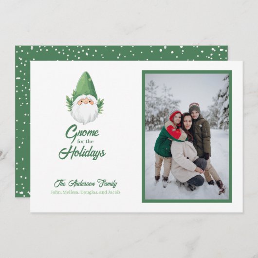 カワイイ格言for the HolidaysファミリーフォトホリデイC シーズンカード (正面/裏面)