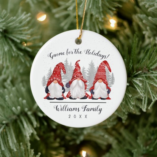 カワイイ格言for the Holidays家族写真 セラミックオーナメント (ツリー)