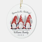 カワイイ格言for the Holidays家族写真 セラミックオーナメント (左)