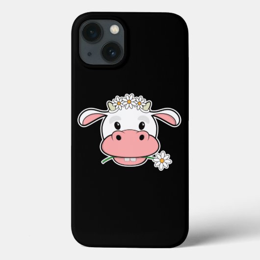 カワイイ漫画の牛 |かわいい農家動物 Case-Mate iPhoneケース (裏面)