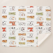 カワイイ猫ちゃんシェルパブランケット シェルパブランケット (正面(横))