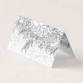 カワイイ白黒フローラドルと紙吹雪 名刺 (裏面)