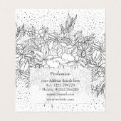カワイイ白黒フローラドルと紙吹雪 名刺 (内部フラット)