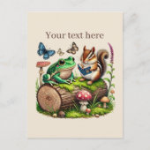 カワイイ読ズ動物愛好家のカスタマイズ ポストカード (正面)