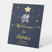 カワイイ象とバルーンベビーシャワーへようこそ 台座サイン (正面)