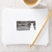 カワイイ雪だるまハッピーホリデイズ ラベル (インサイチュ)