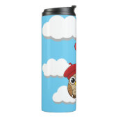 カワイイ飛んでいるフクロウハートバルーン タンブラー (回転左)