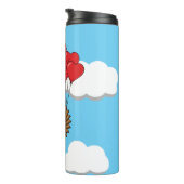 カワイイ飛んでいるフクロウハートバルーン タンブラー (回転右)